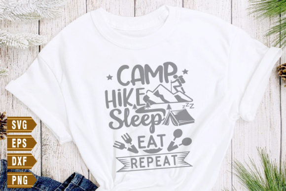 Camp Hike Cook Drink Eat Repeat Svg: A Versatile Design for Creative Projects
