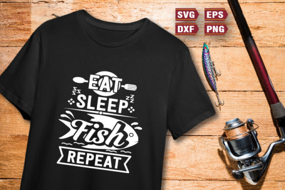 Fishing Quotes SVG Eat Sleep Fish