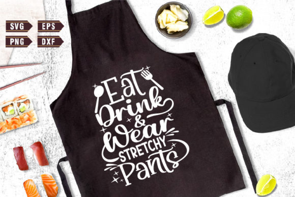 Funny Apron SVG Eat Drink Wear